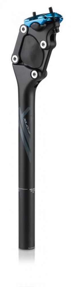 XLC Federsattelstütze Comp SP-S07, Durchmesser 31,6 mm, Länge 350 mm, schwarz, für 100-120 kg Fahrergewicht, dämpfende Federung für komfortable Fahrten
