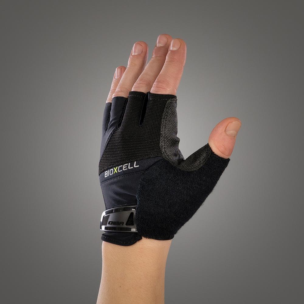 CHIBA BioXCell - Radhandschuhe kurz, schwarz, S, Gelpolster & BioXCell-Protektionssystem