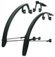 SKS Speedrocker Schutzblechset 28\" für Gravelbikes und Rennräder, Reifenbreite 23-42 mm, schwarz, Doppelspoiler vorne, ausziehbare Verlängerung hinten
