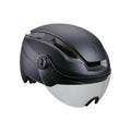 BBB Cycling Helme Indra Faceshield Transparent L matt schwarz - sicherer E-Bike-Urbanhelm