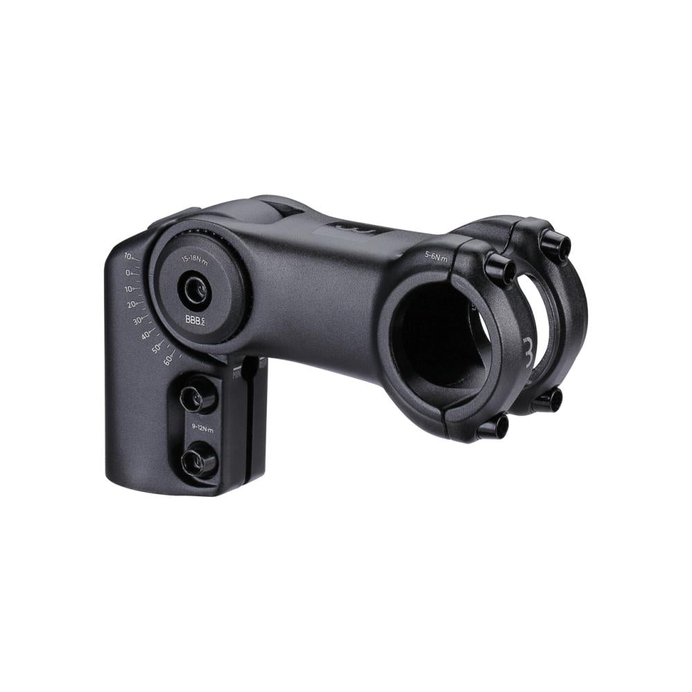 BBB Cycling BBB Vorbau einstellbar HighFix 31.8 31 schwarz - ergonomische Lenkeranpassung