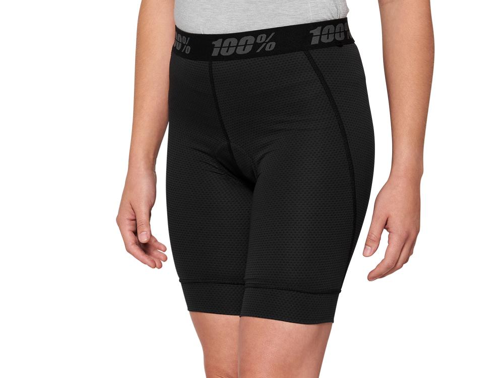 100% Ridecamp Women Short w/ Liner S black - komfortable MTB-Damenshorts für Trails