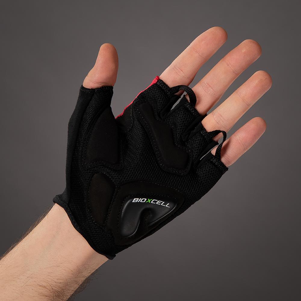 CHIBA BioXCell Air - Radhandschuhe kurz, rot, Größe M, atmungsaktiv mit Gelpolster