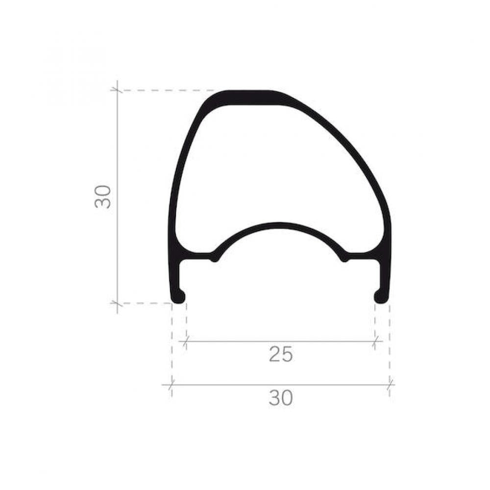 FSA Laufradsatz K-Force i25 WideR 29" 622x25 mm Schwarz - leichter Carbon-Performance-Laufradsatz