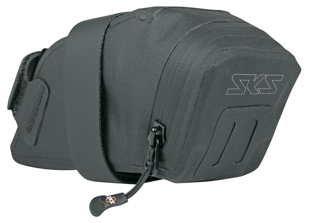 SKS Race Satteltasche S, schwarz, 160x70x90mm, 400ml, 85g, wasserabweisend, Easyzip-Reißverschluss, reflektierende Elemente