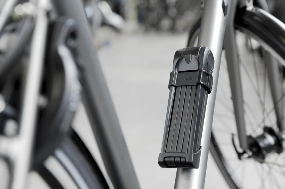 AXA Faltschloss Fold 100 - 1.000 mm Faltschloss mit hoher Sicherheit für Fahrräder und E-Bikes