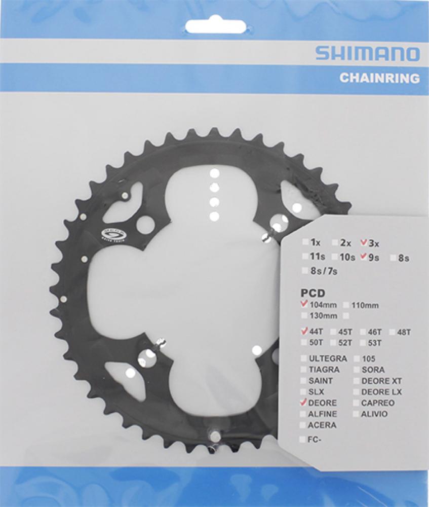 SHIMANO DEORE Kettenblatt FC-M530/FC-M531 44 Zähne - 4-Loch Performance ohne Kompromisse