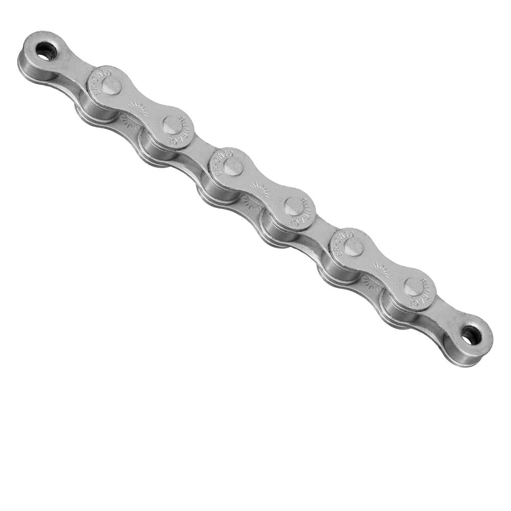 Sunrace CNS10 Dacromet Antirost Fahrradkette, silber, 1-fach, 112 Glieder
