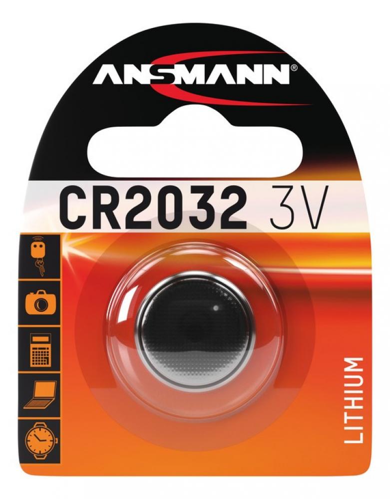 Ansmann Knopfzelle Batterie CR2032 Lithium, 3V