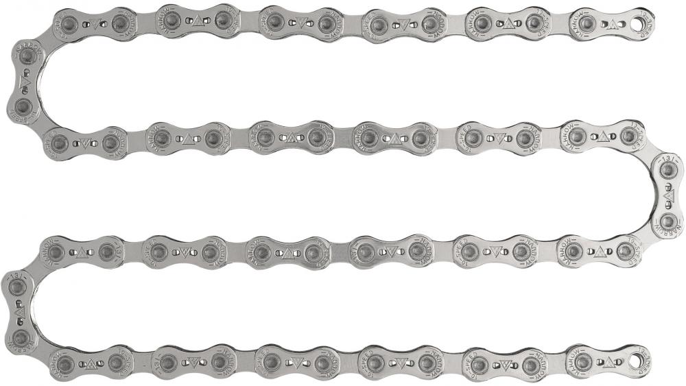 Silberne Miche 9-fach E-Bike Kette, robuste Fahrradkette für zuverlässige Antriebs-Performance.