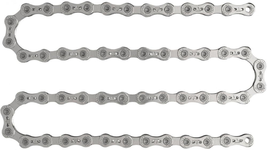 Silberne Miche 9-fach E-Bike Kette, robuste Fahrradkette für zuverlässige Antriebs-Performance.