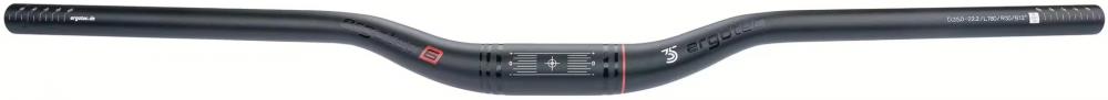 Ergotec Lenker Riser Bar 30 - 35 - 31.8 mm - 0 Millimeter 780 Millimeter breit 30 Millimeter Rise 12 Grad Backsweep Safety Level 6 schwarz