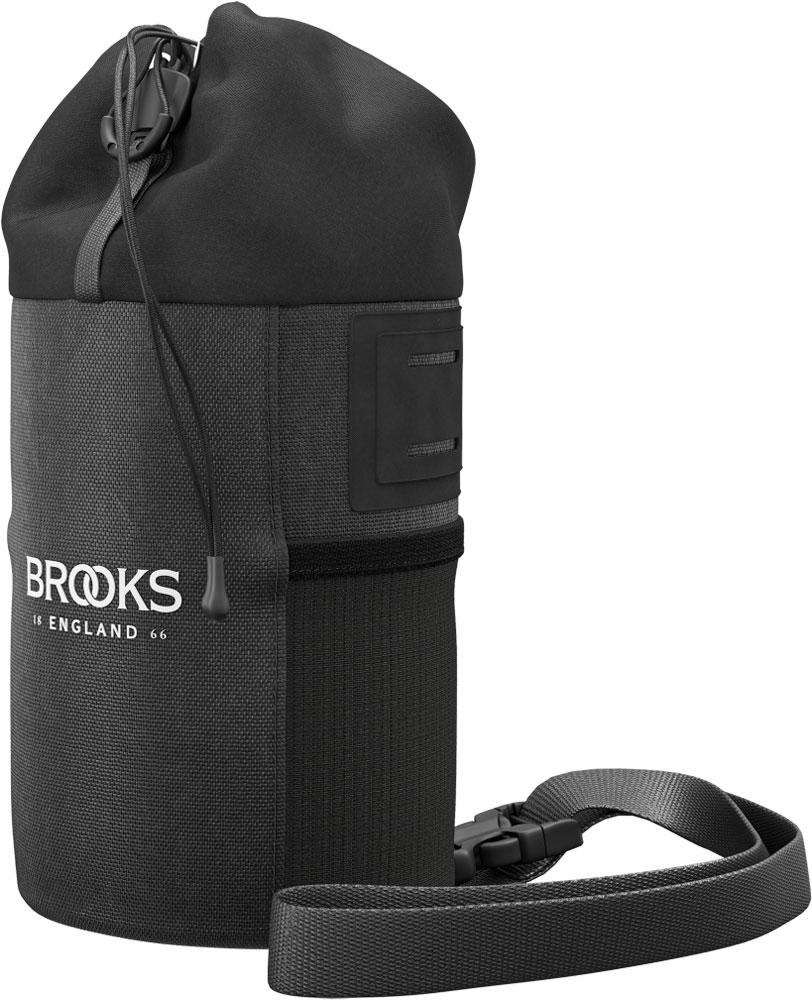 BROOKS Scape Feed Pouch Black - wasserdichte Lenkertasche 1,2 Liter aus 600D Polyester mit Hypalon-Details - 100 g leicht, 100x100x160 mm