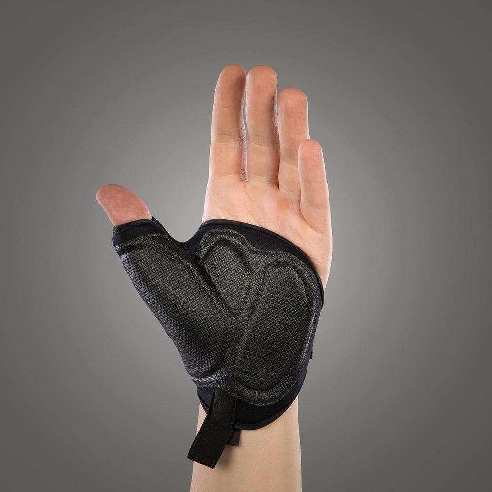 CHIBA Tetra - Rollstuhl-Handschuhe XL schwarz mit Gelpolsterung und Aramid-Besatz
