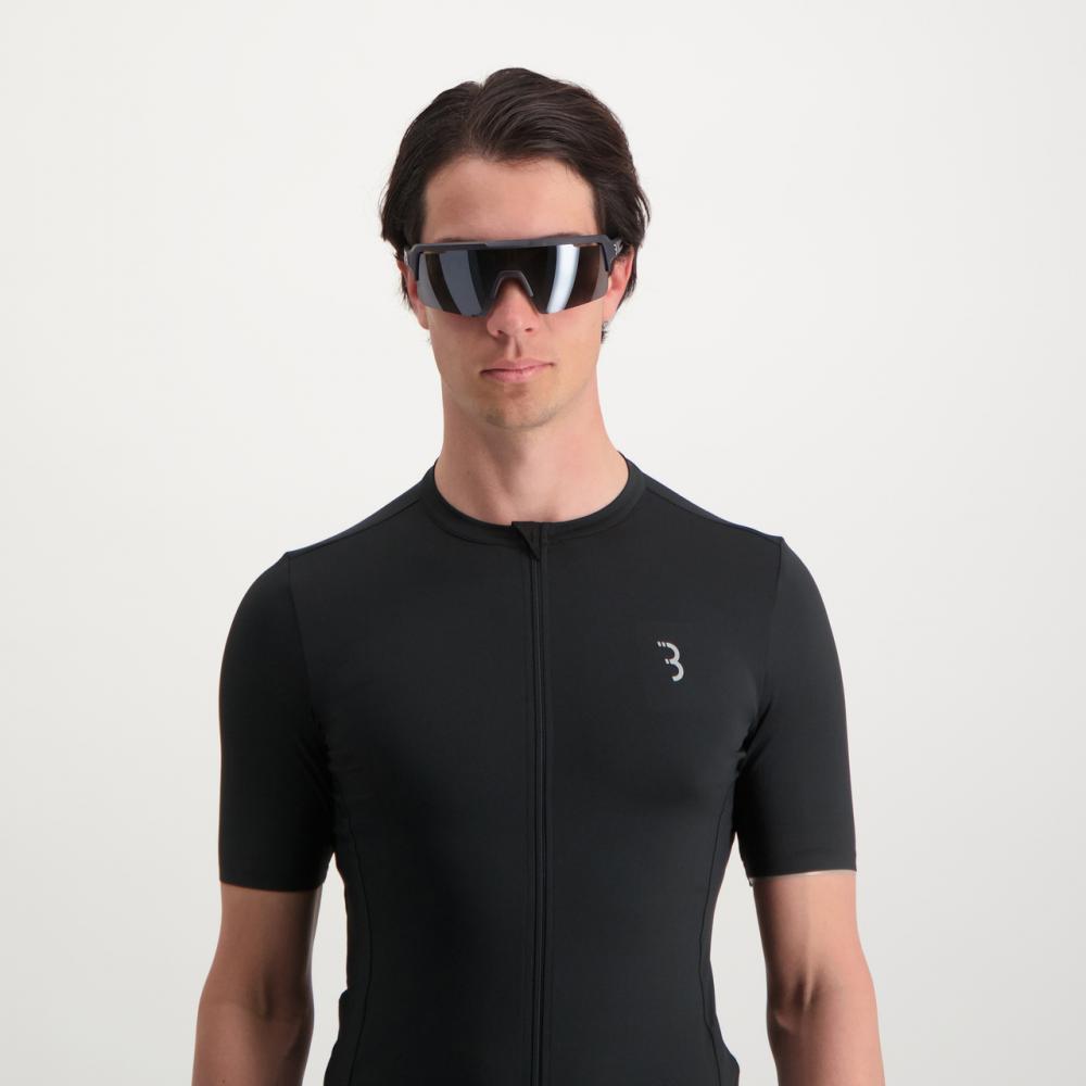 BBB Cycling BBB Sportbrille Fuse PC Einheitsgröße matt schwarz - leichte Sportbrille mit Spiegelgläsern