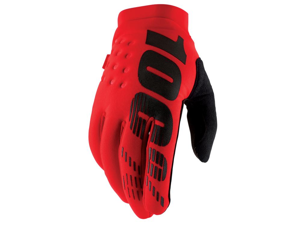100% Brisker Cold Weather Glove S red - warmer, griffiger MTB-Winterhandschuh