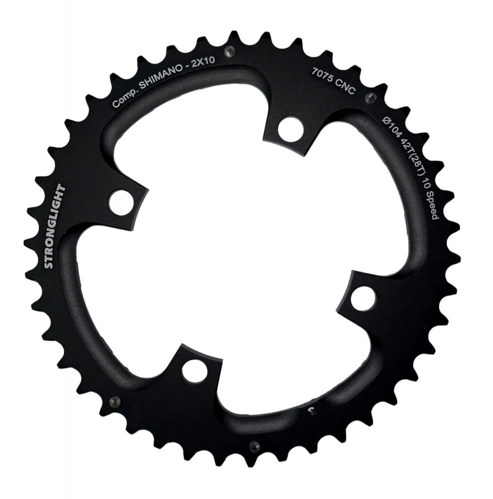 Kettenblatt Mtb Lochkreis 104 Mm 2x10 Außen 38 Zähne Schwarz 10-fach Shimano