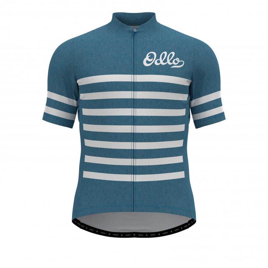 Odlo Stand-up collar full zip Essential mykonos blue white Größe M
