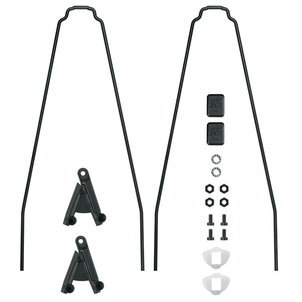 SKS Bluemels Style 46 Ersatzstreben Set für 28 Zoll Schutzbleche, 325 mm Vorderradstreben, schwarz, inkl. ESC-V-Adapter und Befestigungsmaterial