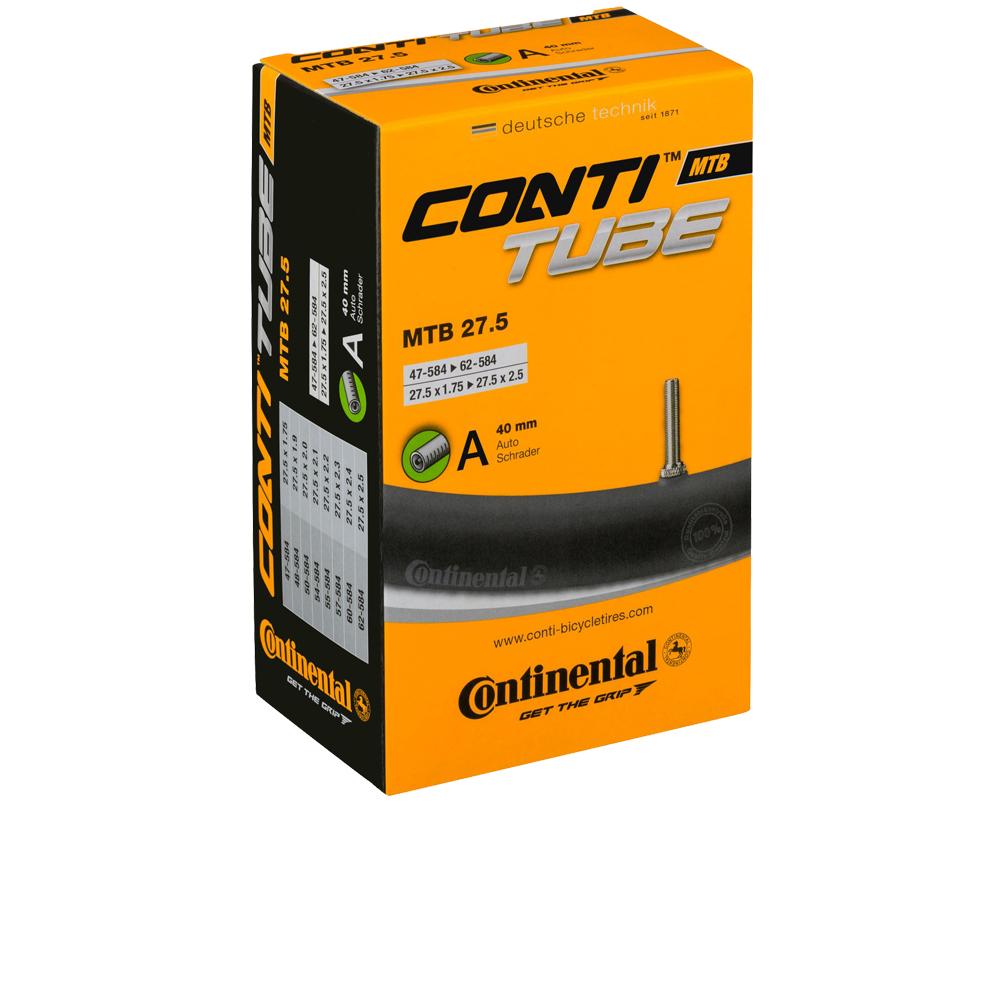 Continental MTB Fahrradschlauch 27.5 x 1.75-2.40 Zoll Autoventil 40 Millimeter 47/62-584 robuster Butylschlauch