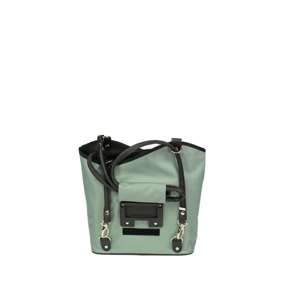 Haberland Lenkertasche Melanie salbei/schwarz - vielseitige Rucksack-Lenkertasche mit KLICKfix