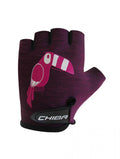 CHIBA Cool Kids - Kinder Fahrradhandschuhe S violett, Griptec-Innenhand, atmungsaktiv