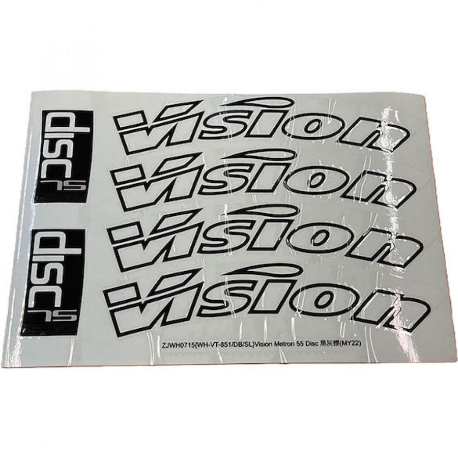 Vision Decal-Set für Laufrad Metron Disc 28 Zoll Schwarz - optisches Upgrade für deine Scheibe