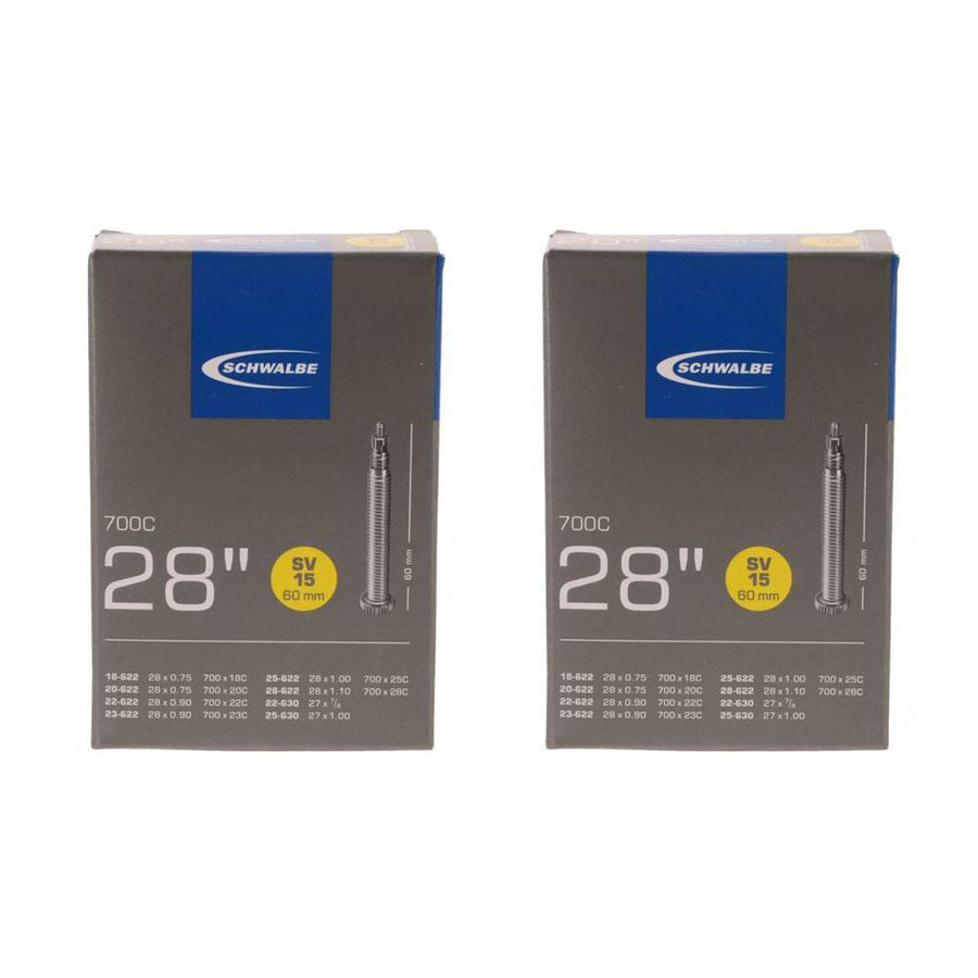 Schwalbe 2x Schlauch SV15 extra lang (18/28-622/630) - 28 Zoll