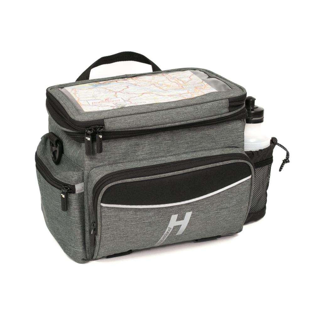 Haberland Lenkertasche 10l Max Plus grau - praktische Lenkertasche mit KLICKfix