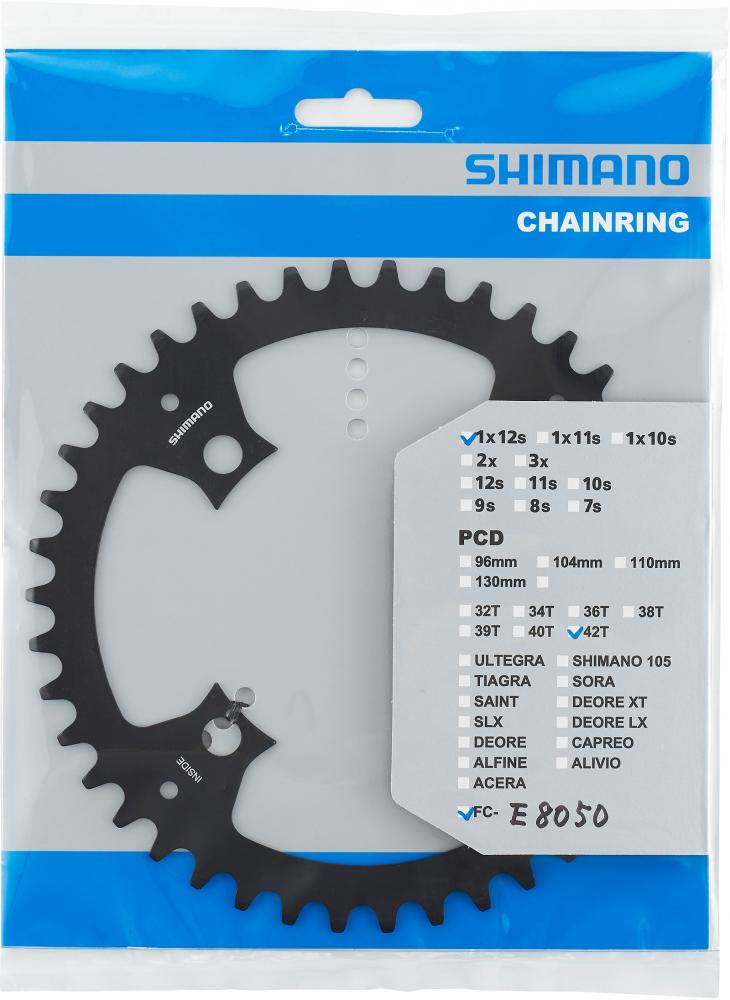 SHIMANO Kettenblatt SM-CRE70-12 42Z für E-BIKE SYSTEMS - effiziente Kraftübertragung