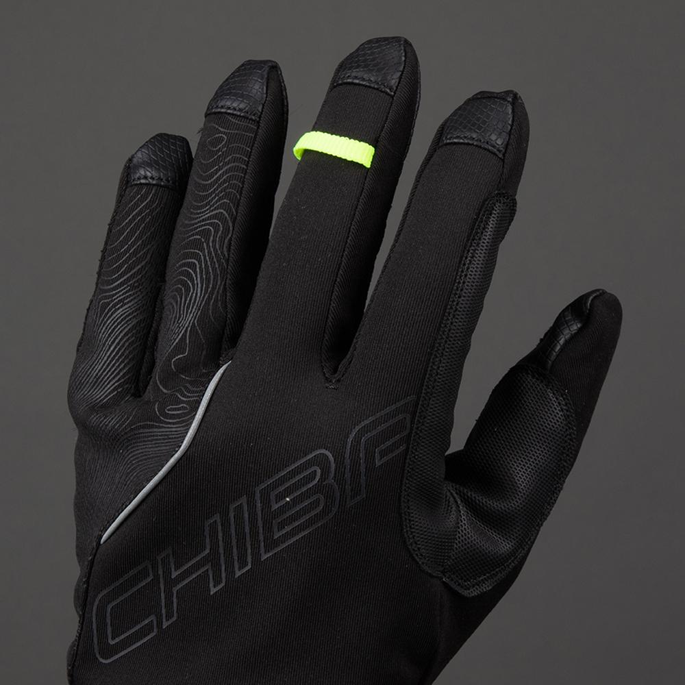 CHIBA Express+ - Radhandschuhe schwarz, Größe M, wind- & wasserdicht mit Regenüberzug