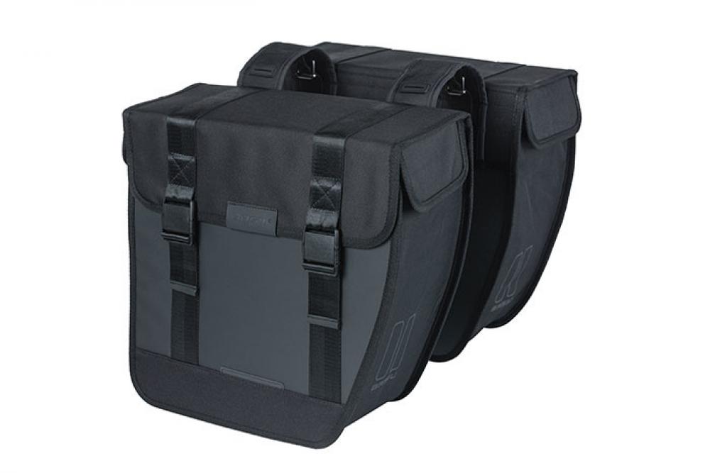 Basil Tour Waterproof XL Doppeltasche - 35L wasserdichte Fahrradtasche schwarz