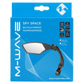 M-Wave Spy Space Fahrradspiegel links, Ø22,2mm, 3D-verstellbar, Echtglas, schwarz, E-Bike geeignet.