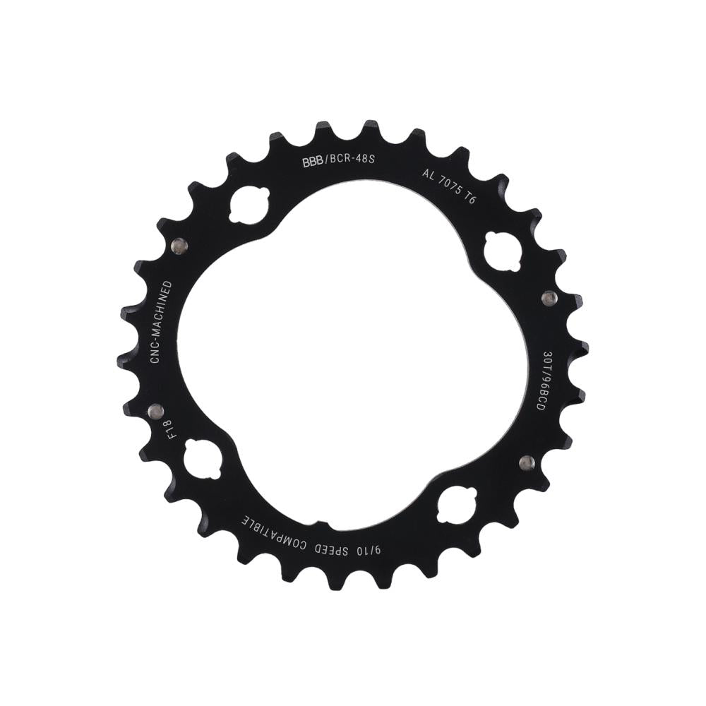 BBB Cycling BBB Kettenblatt MTB Gear comp. 30T 96 mm anthrazit - präziser Antrieb für 3x10