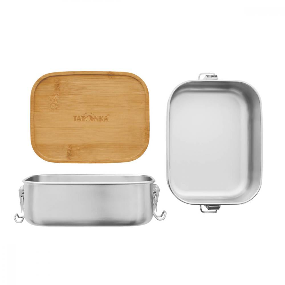 Tatonka Lunch Box I 800 Bamboo - Lunchbox Unisex mit Bambusdeckel und Silikondichtung