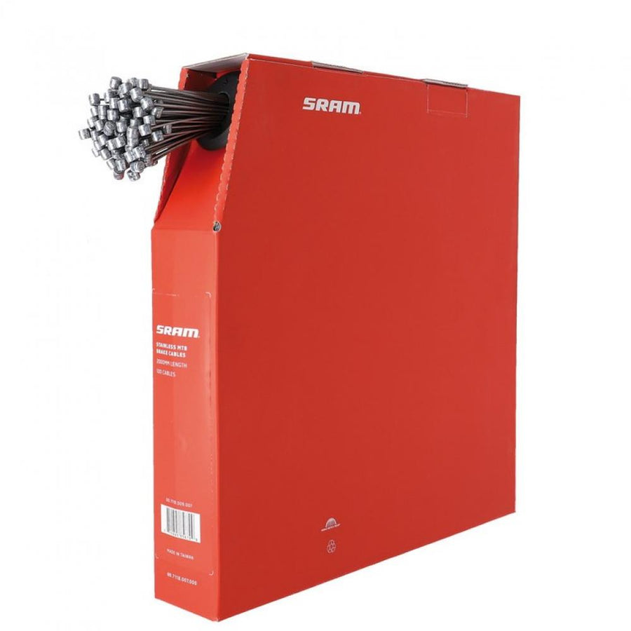 SRAM MTB Bremszüge (100x2000mm) rostfrei im roten Großkarton für präzise Bremsperformance.