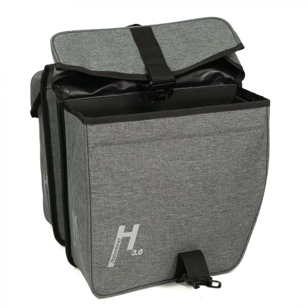 Haberland Doppeltasche 25l Basic M 3.0 grau - flexible Gepäcklösung für den Alltag