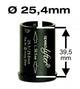 By,Schulz Speedlifter Reduzierhülse 1 1/8" auf 25,4mm schwarz Alu geschlitzt mit Anschlagbund 39,5mm für Ahead Vorbau Montage