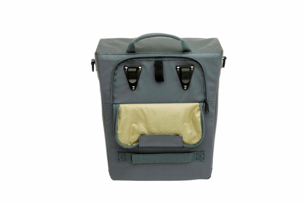 New Looxs Radtasche Tulum Single Grey Green 18 l Grey - praktische Gepäckträgertasche