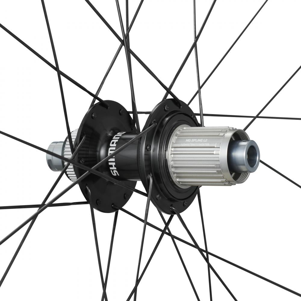 SHIMANO Laufradsatz GRX WH-RX880 700C HG Laufradsatz 24 Loch Center-Lock 100x12 mm