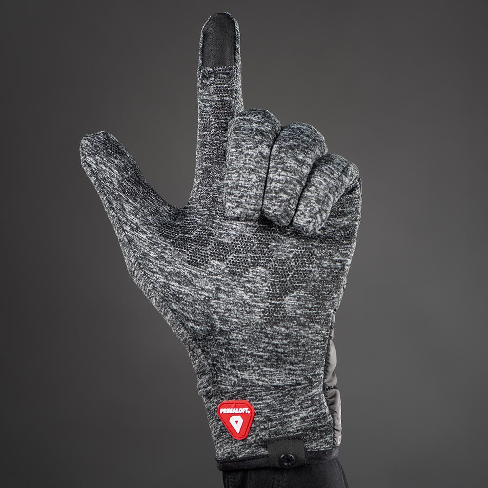 CHIBA Urban Performer - Thermostretch Radhandschuhe XS hellgrau mit Primaloft & Touchfunktion
