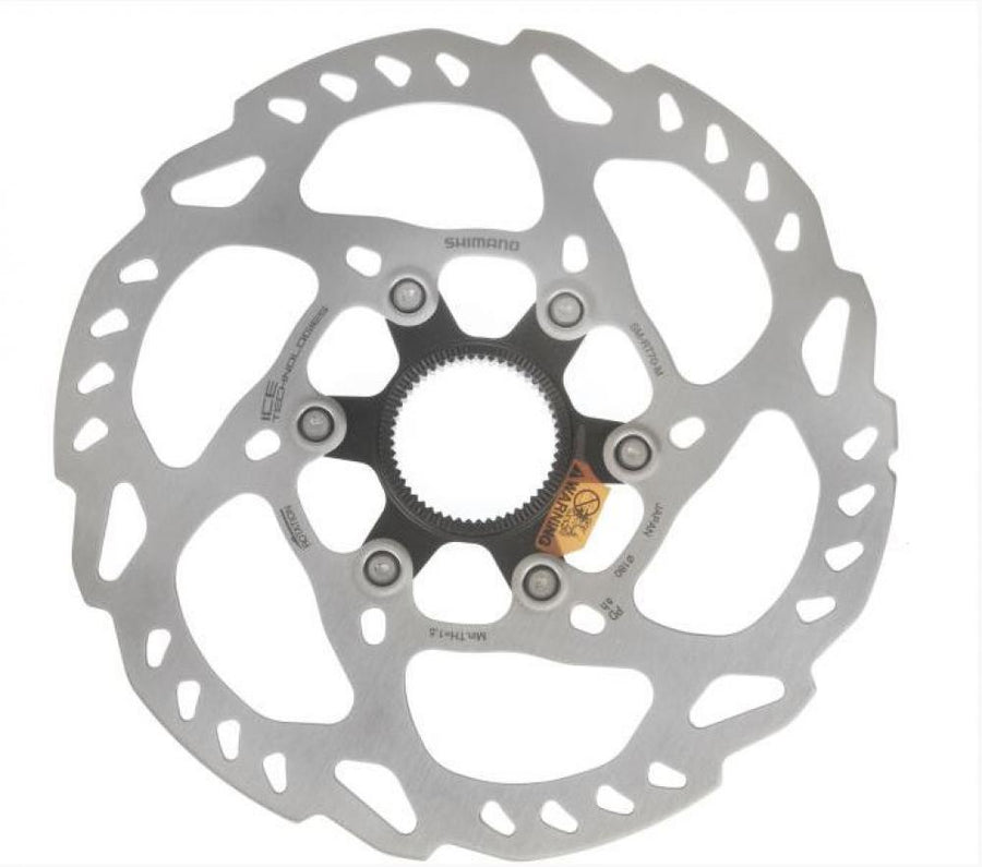 SHIMANO Bremsscheibe SM-RT70 180mm CL mit Außenverzahnung - Zuverlässige Bremsleistung für dein Bike