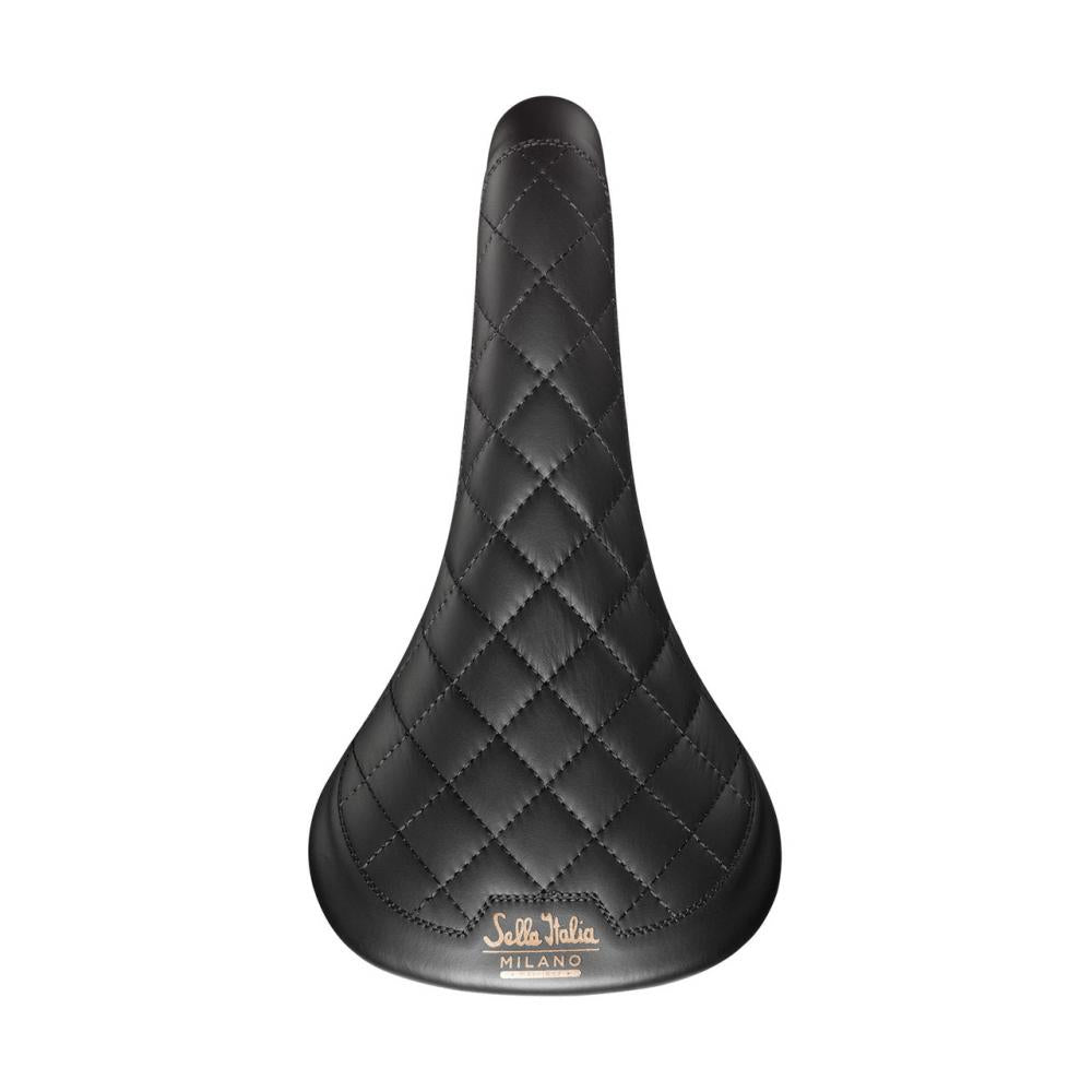 Selle Italia Turbo Bonnie Leder-Sattel L1 schwarz 146 × 275 mm, Fec-Alloy Gestell Ø 7 mm