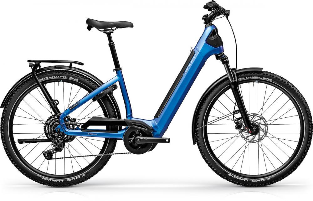 Country R800 L Ep1 E-trekkingbike Xl 54cm, Riviera Blau, Bosch Performance Line 75nm, 625wh, Shimano Cues 9-gang, 27,5", Wave-rahmen