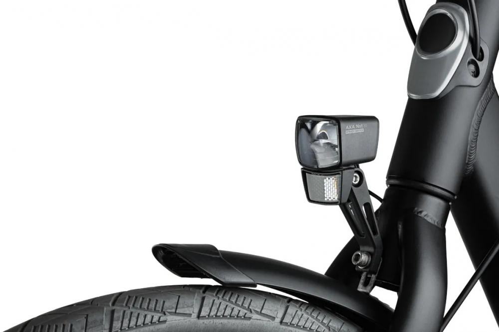 AXA Nxt 30 Dynamo Steady LED Frontlicht - 30 Lux Fahrradlampe mit Standlichtfunktion
