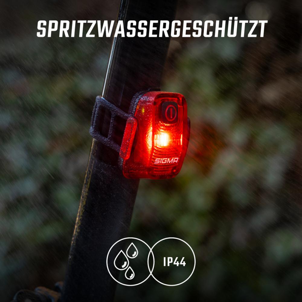 HIRO Sigma Licht HIRO 10 Akku-Rücklicht USB-C Schwarz - StVZO-zugelassen