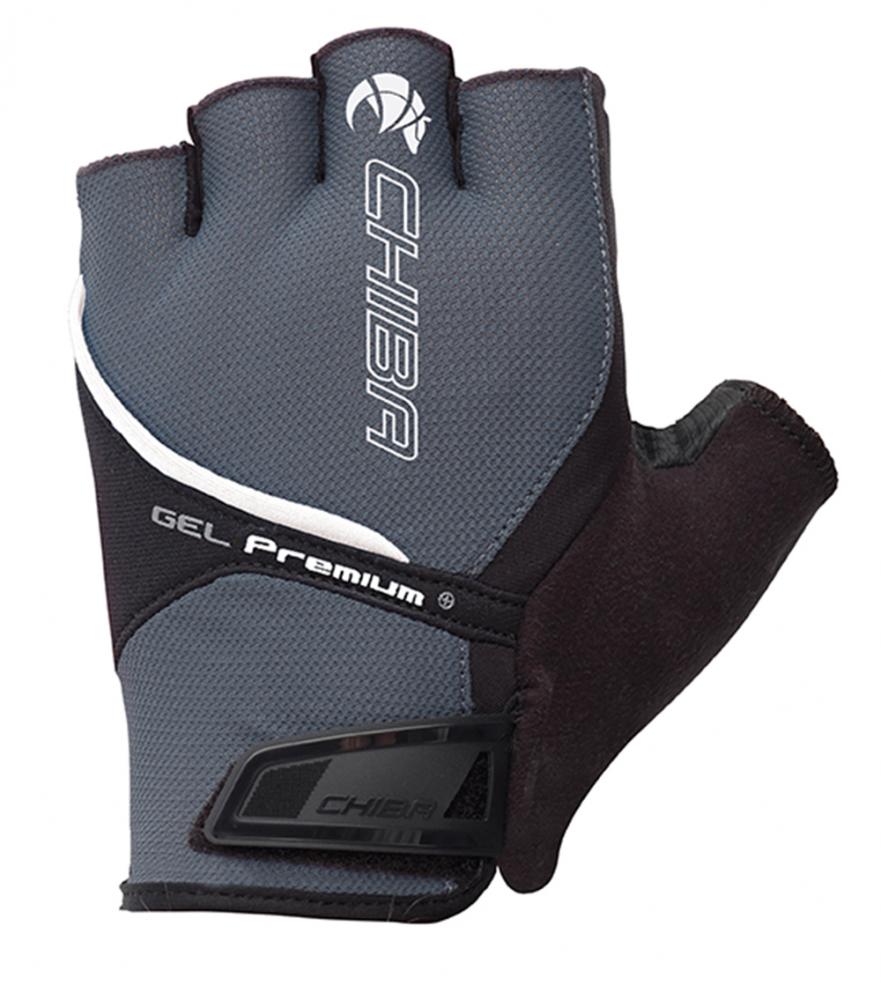 CHIBA Gel Premium - Radhandschuhe dunkelgrau 3XL mit Poron-Gelpolsterung