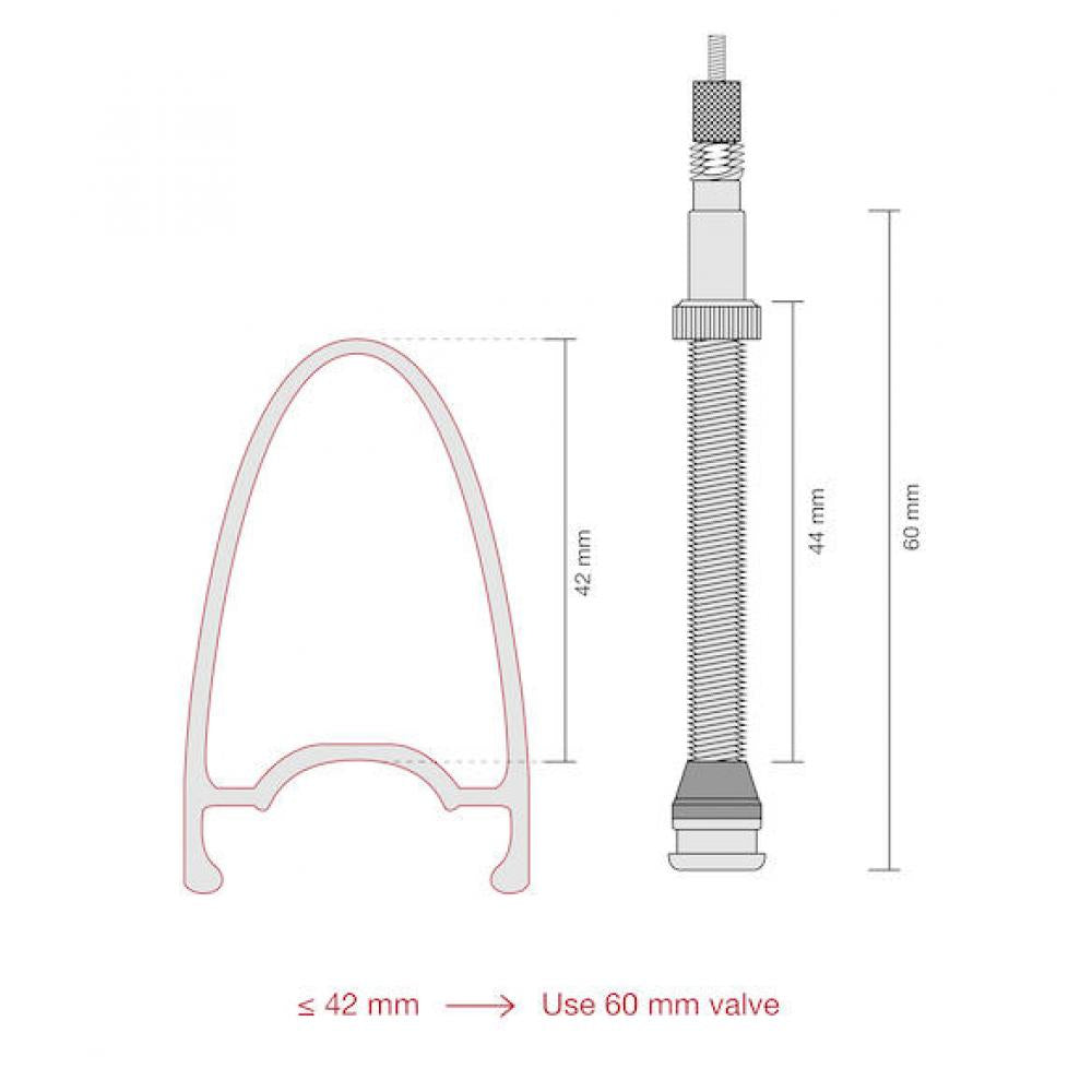 Procraft Tubeless-Ventile 60 mm Lila - 7071 Aluminium mit austauschbarer Gummibasis