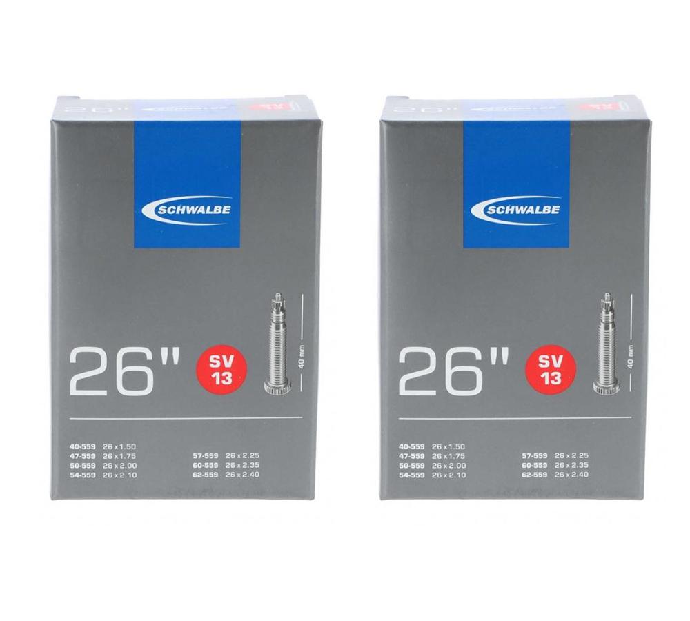 2 x Schwalbe Schlauch SV13 (40/62-559) 26x1.50-2.40" SV 40mm Fahrradschlauch Sclaverand"