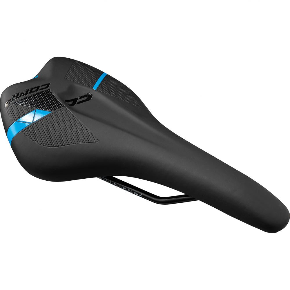 Merida Sattel COMP CC Onesize Schwarz/blau - komfortabler Offroad-Sattel mit V-Mount